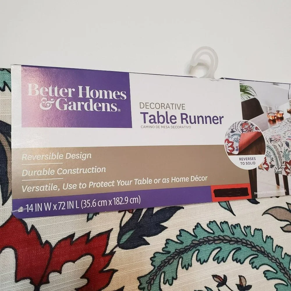 Better Homes and Gardens Floral Table Runner, Reversible Fall Flowers 72